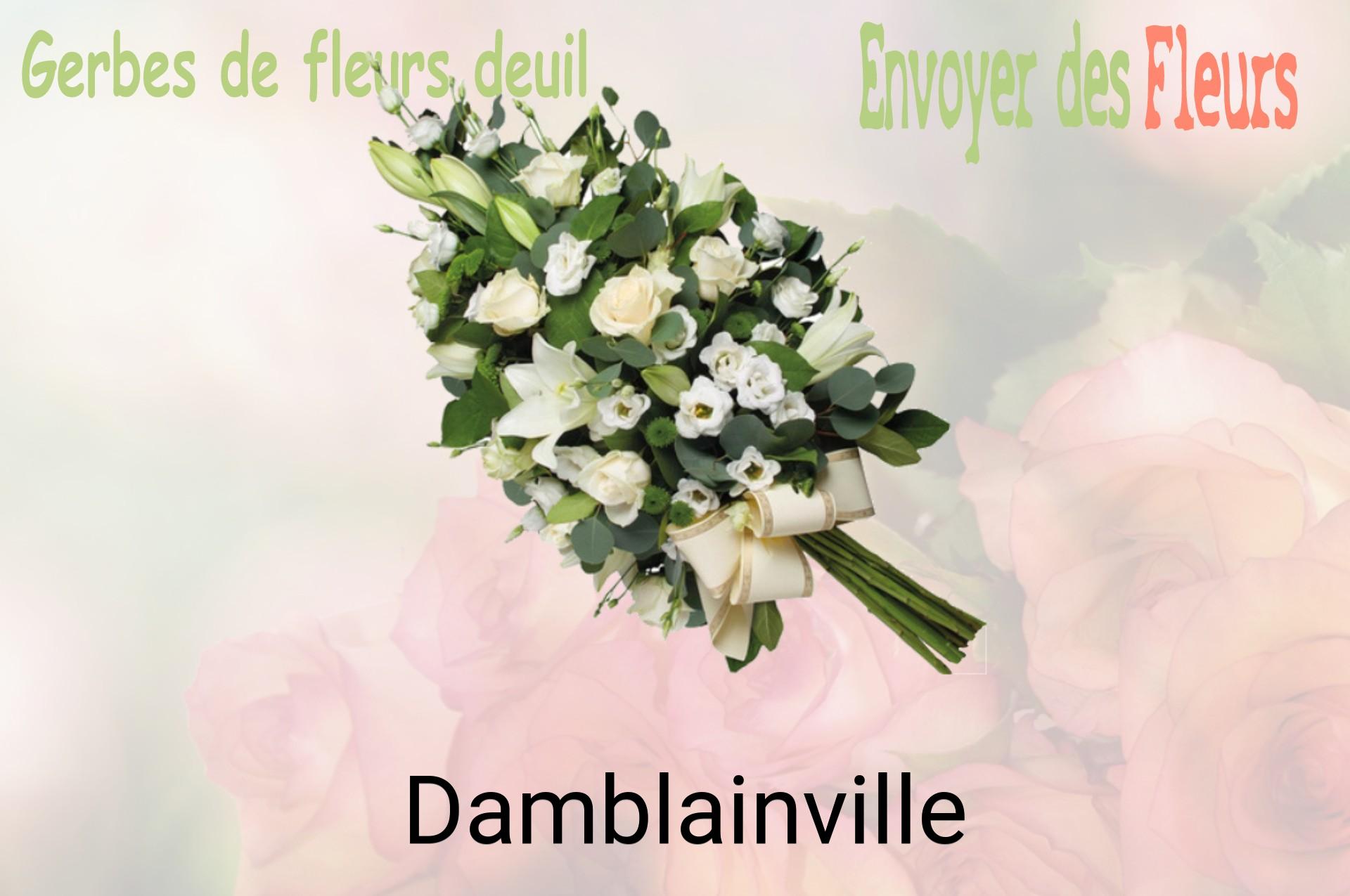 Gerbe de fleurs de deuil livrée à Damblainville